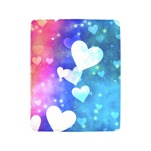 Dreamy Love Heart Sky Background Ultra-Soft Micro Fleece Blanket 40"x50"