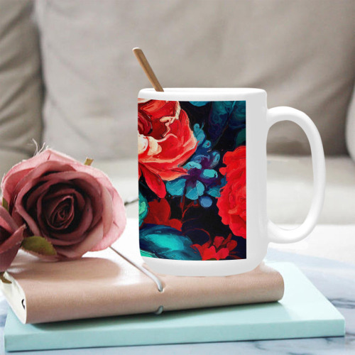 flowers botanic art (6) mug Custom Ceramic Mug (15oz)