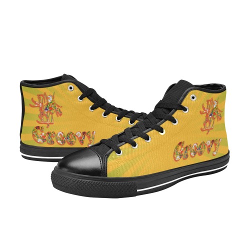 Groovy Collectable Fly Women's Classic High Top Canvas Shoes (Model 017)