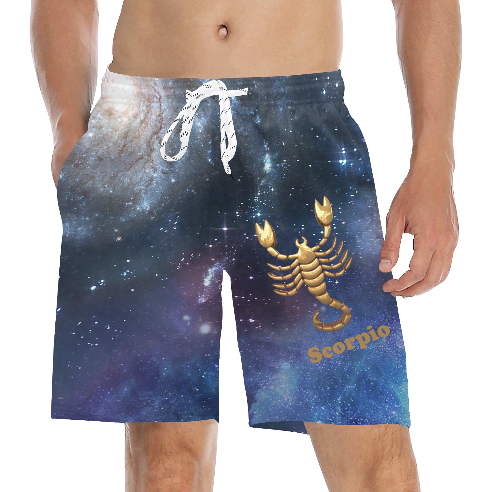 Zodiac Sign Scorpio Men's Mid-Length Beach Shorts (Model L51)