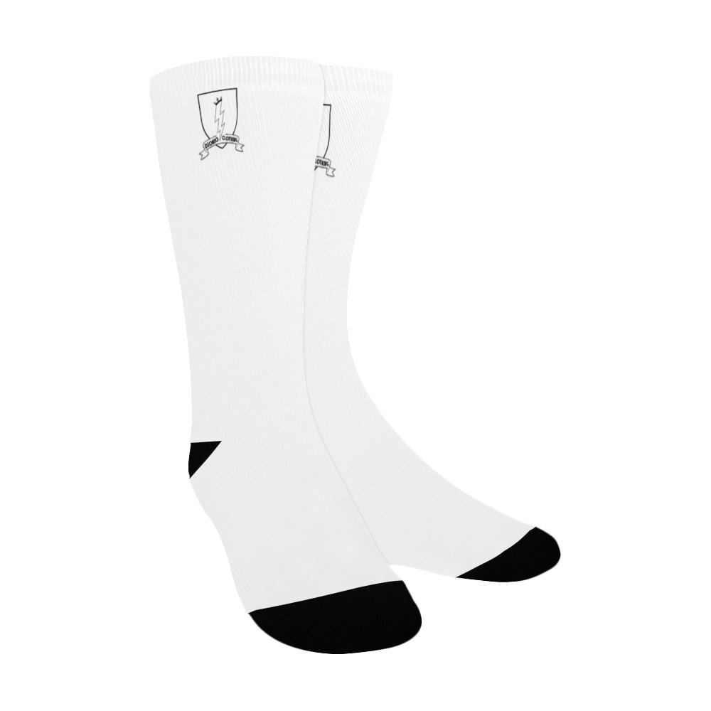 DIONIO Clothing - Womens All White Socks Women's Custom Socks