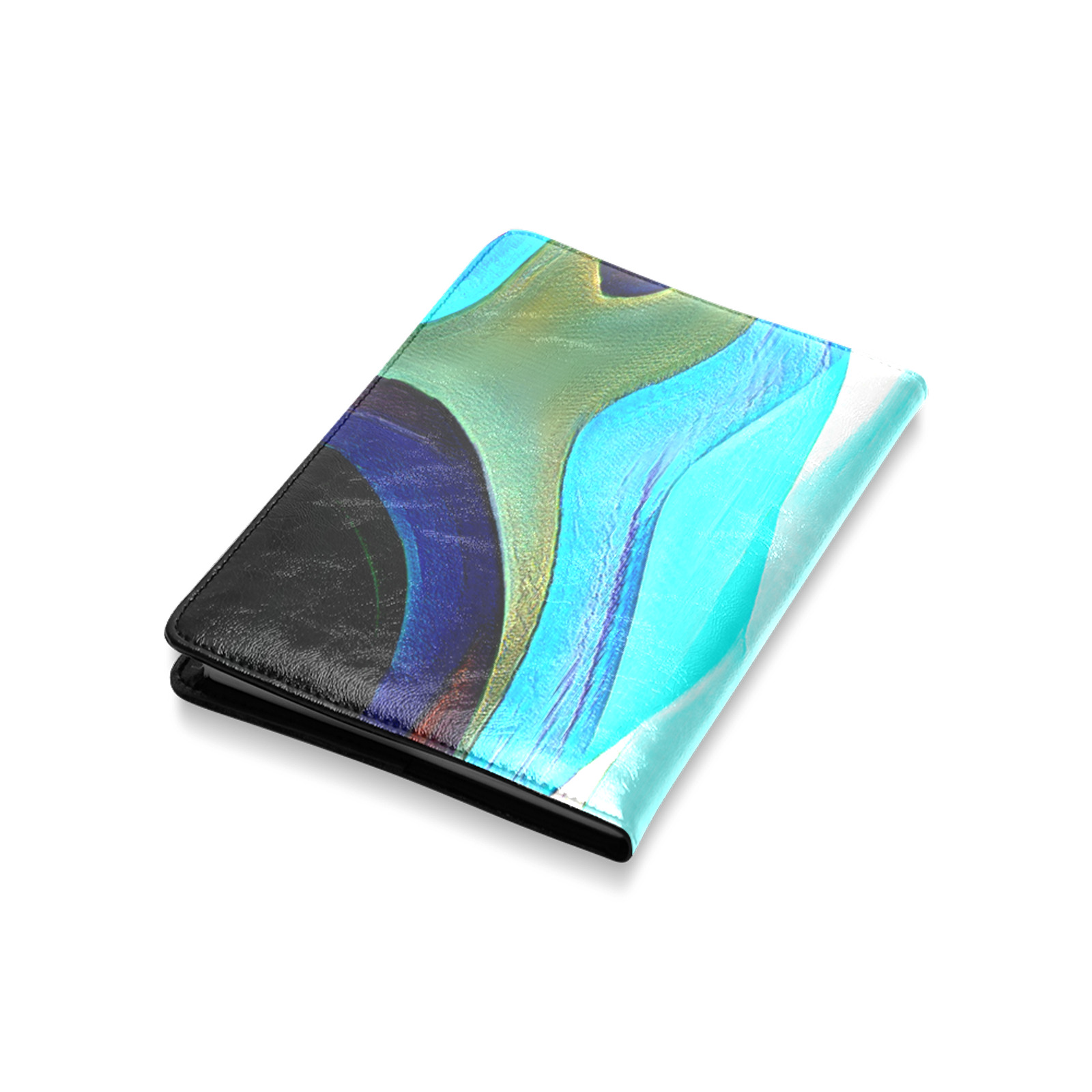 Blue Abstract Art 328 Custom NoteBook A5