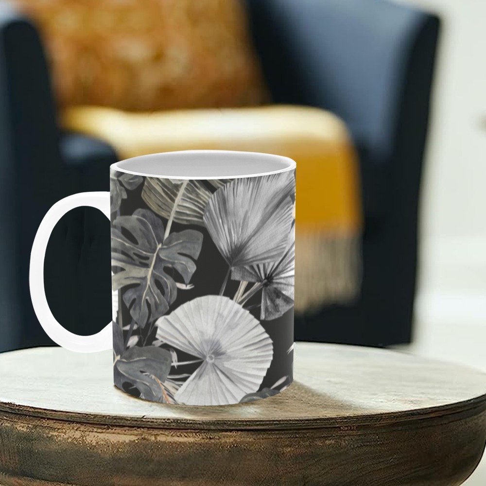 Watercolor dark jungle White Mug(11OZ)