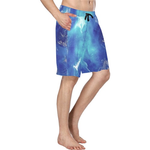 Encre Bleu Photo Men's All Over Print Casual Shorts (Model L23)