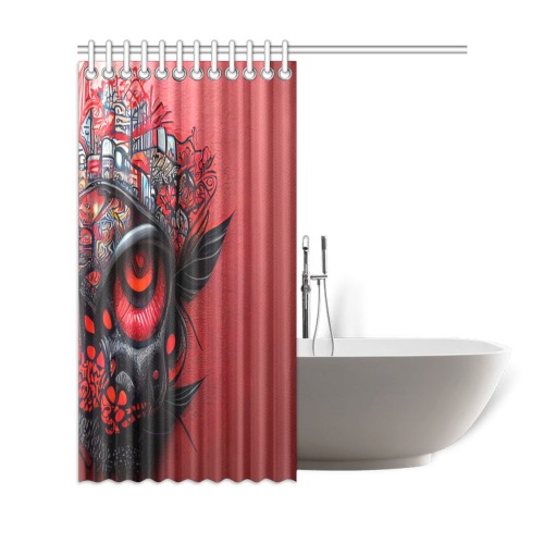 red eye Shower Curtain 69"x72"