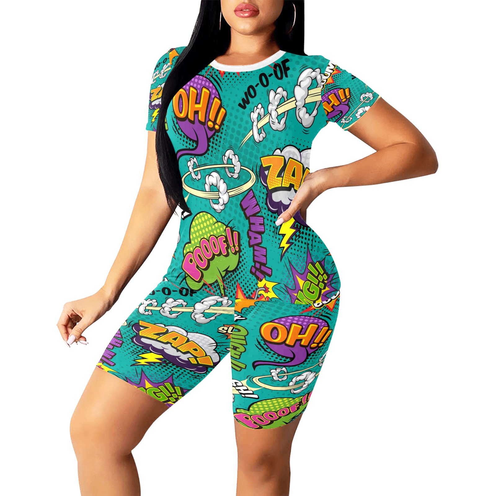Comic bright  Collectable Fly Women's Short Yoga Set