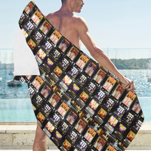 Lucky Slot Dream Machines Beach Towel 32"x 71"