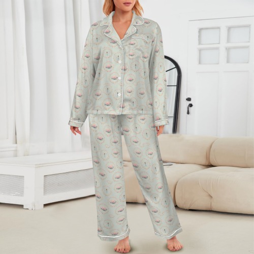 Dragonfly Garden Sage Silky PJs