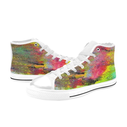 Bird of Paradise1w Women's Classic High Top Canvas Shoes (Model 017)
