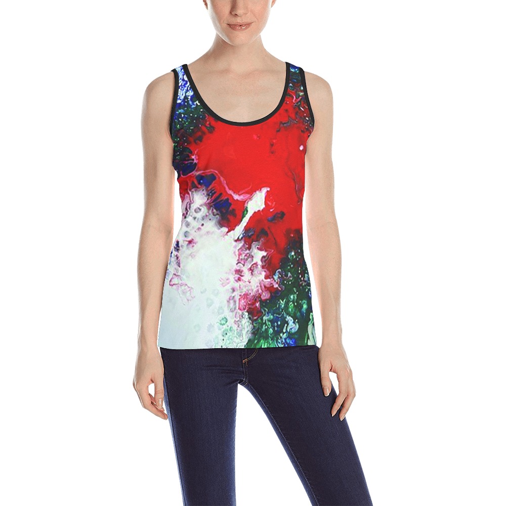 Eruption of Tranquility All Over Print Tank Top for Women (Model T43)
