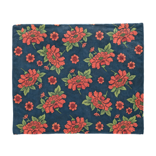 Red Flowers Ultra-Soft Micro Fleece Blanket 60"x50"