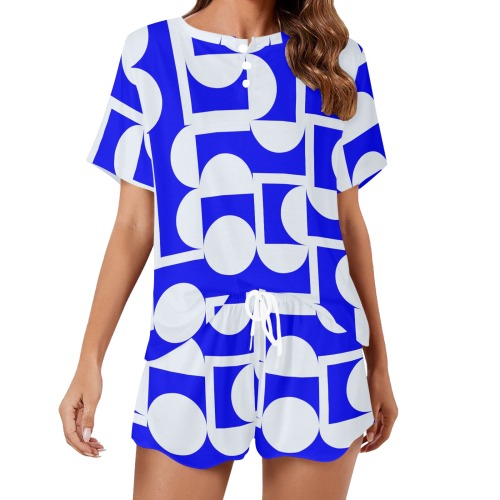 Blue geometric shapes 45T