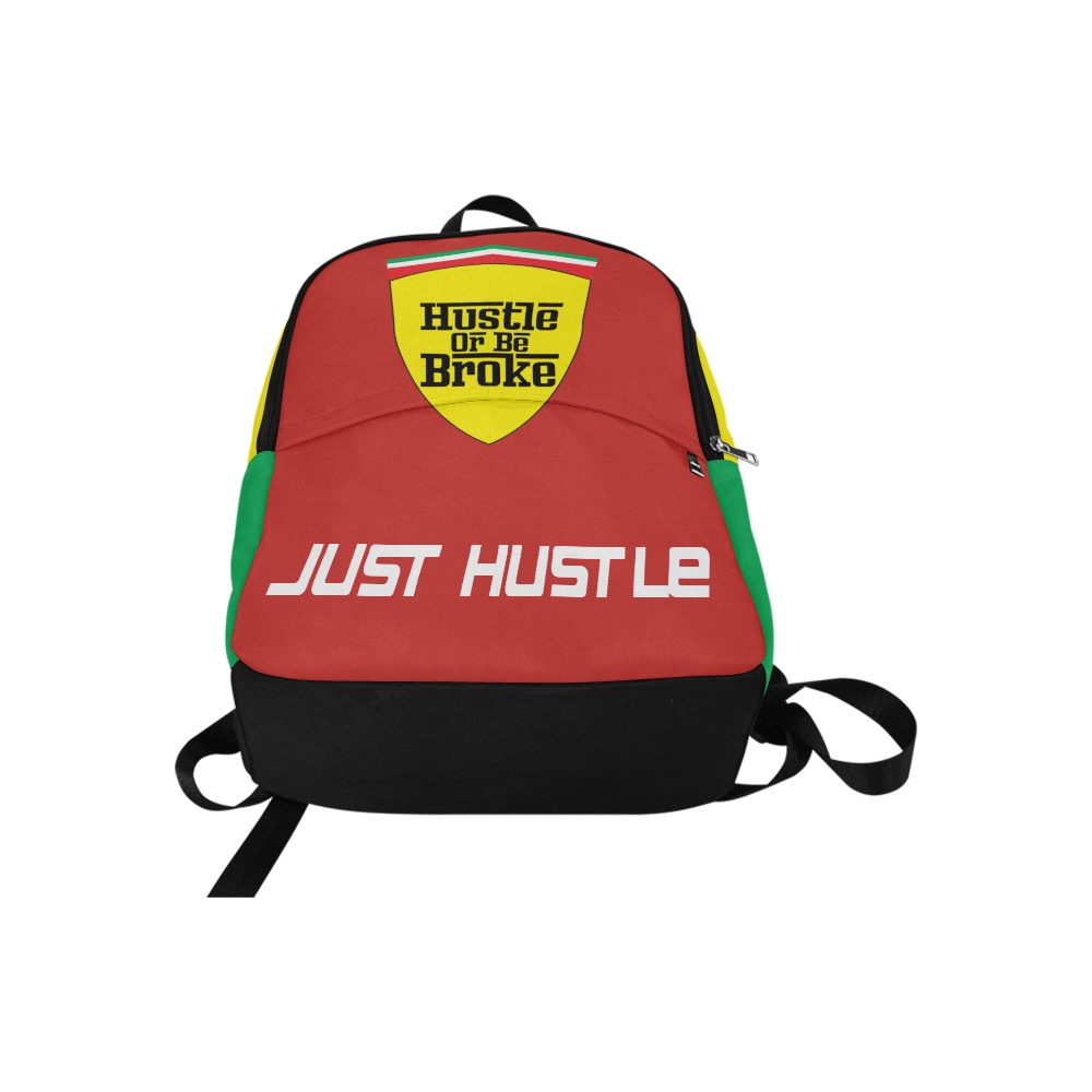 hustle or be broke logo backpack Fabric Backpack for Adult (Model 1659)