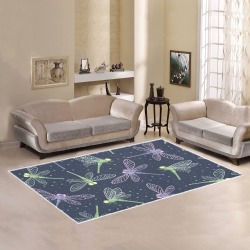 Dragonflies Area Rug Area Rug7'x5'