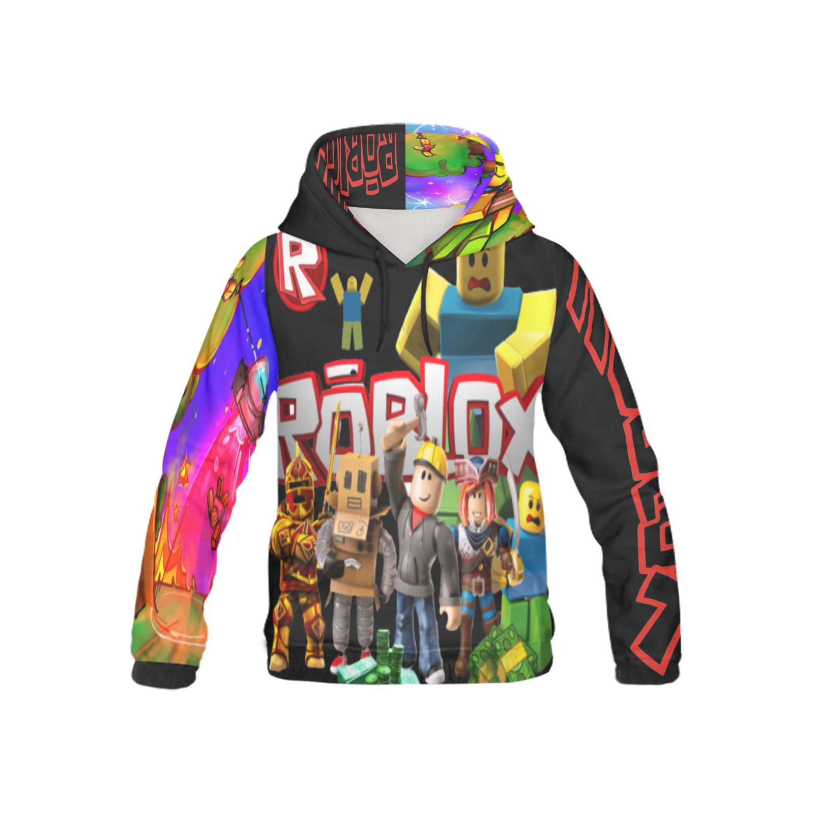 roblox kids allover hoodie All Over Print Hoodie for Kid (USA Size) (Model H13)