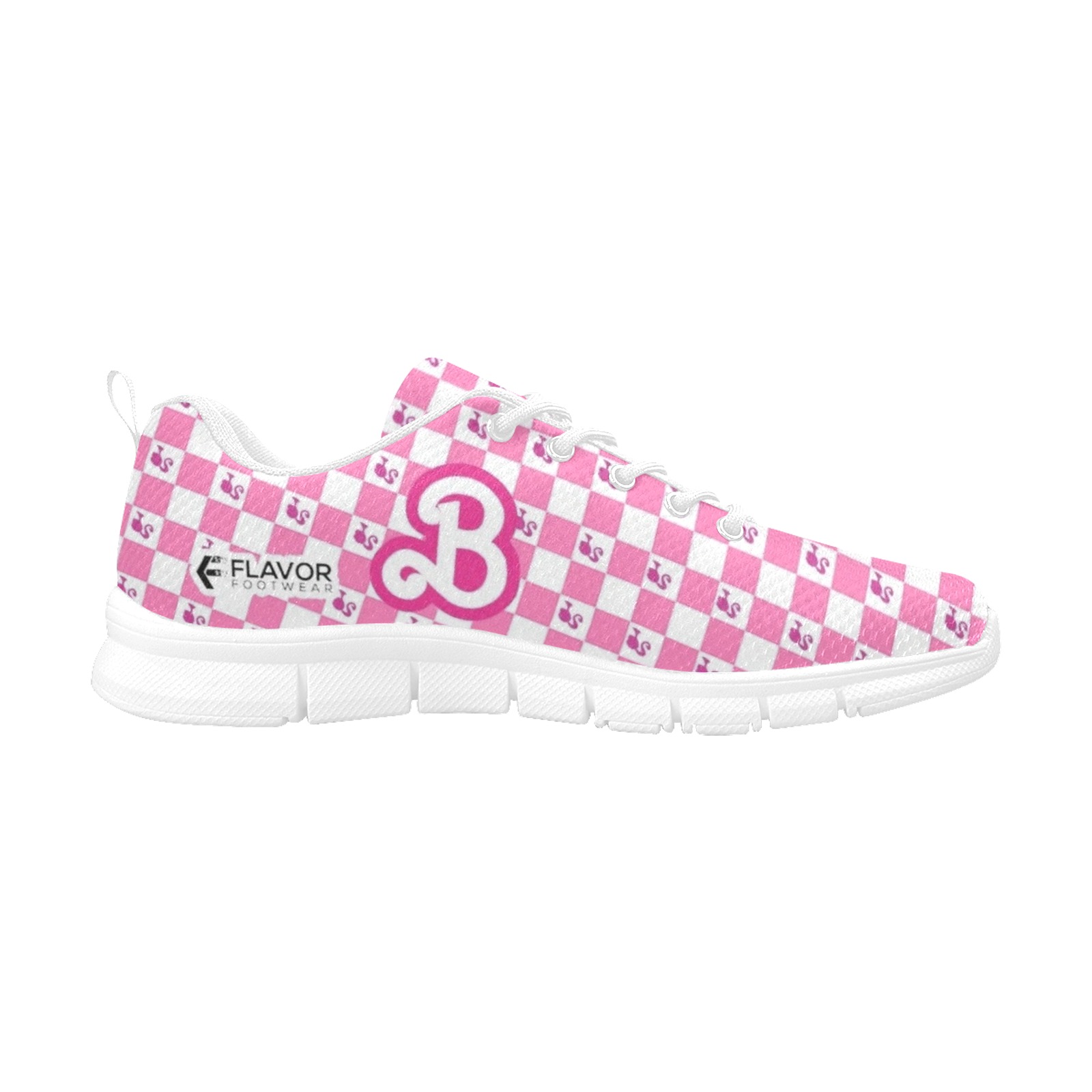 Bubblegum Pink Sneaker Collection 02 Women's Breathable Running Shoes (Model 055)