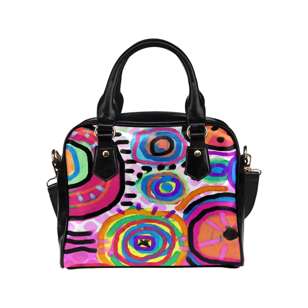 Unique Abstract Art Satchel Purse Shoulder Handbag (Model 1634)