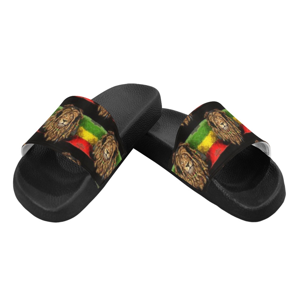 Jamaican mens slides Men's Slide Sandals (Model 057)