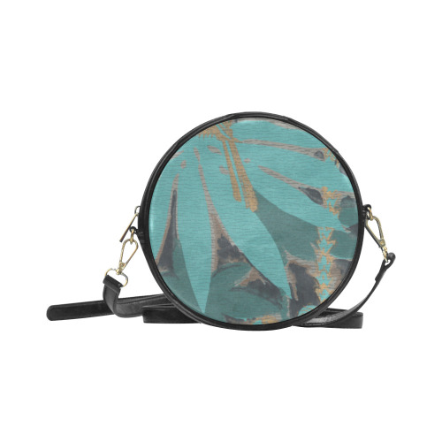 Hawaiian Green Round Sling Bag (Model 1647)