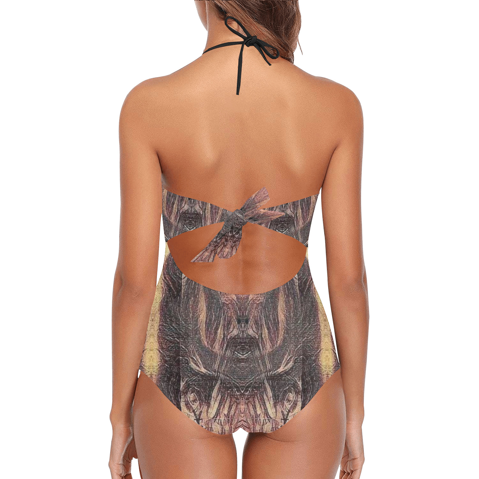 met5aswer Lace Band Embossing Swimsuit (Model S15)