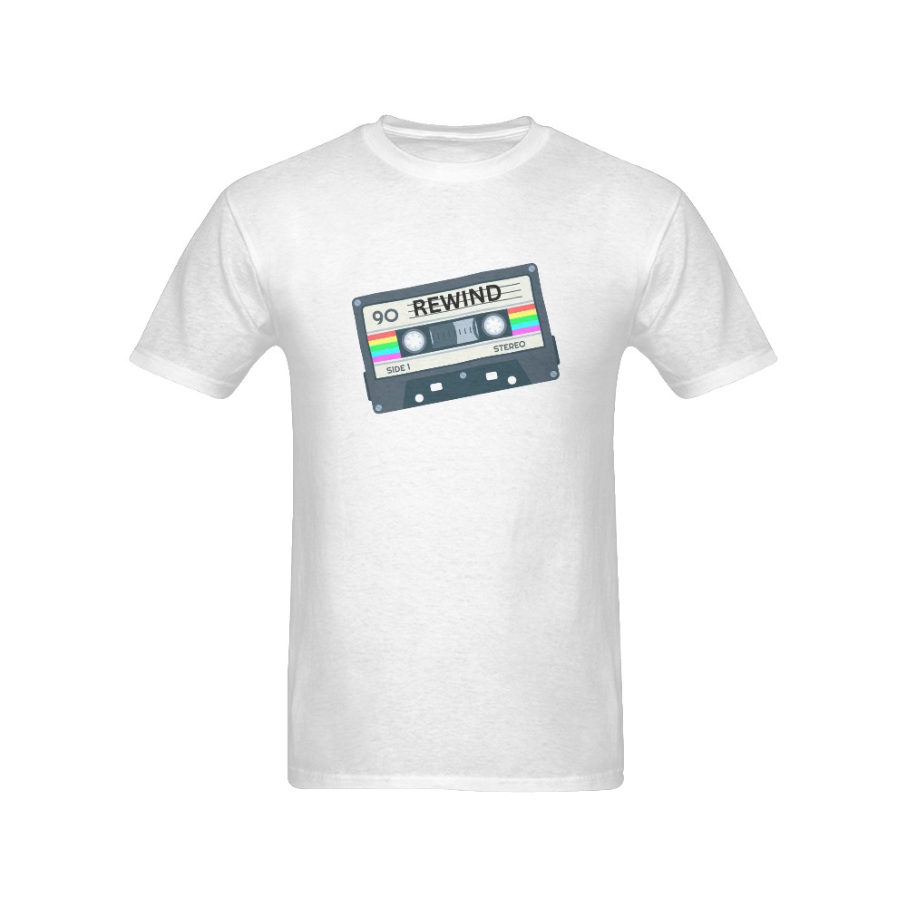 90's Rewind Tape Men's T-Shirt in USA Size (Front Printing Only)