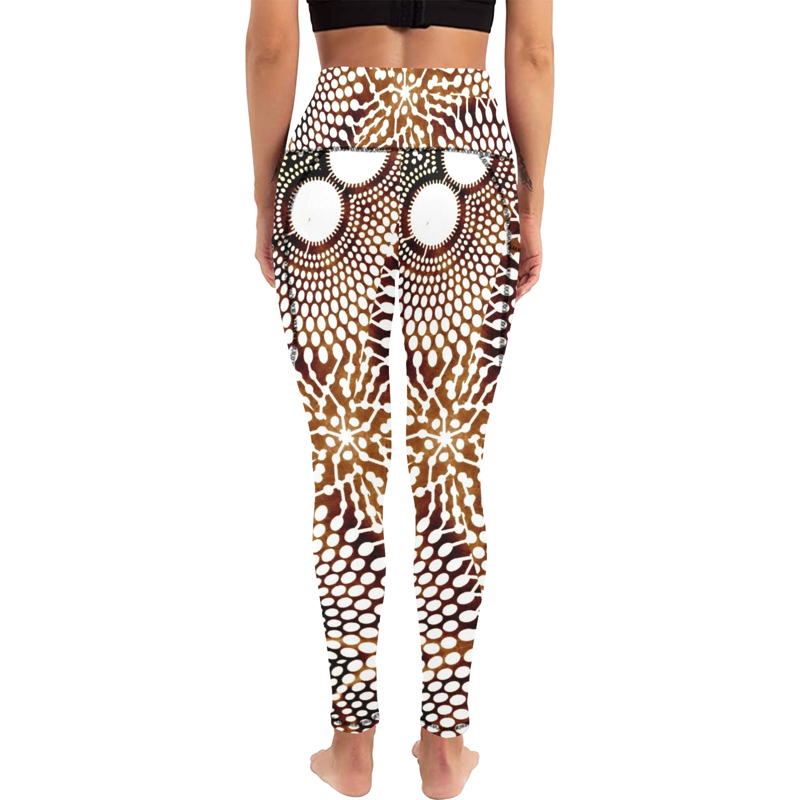 AFRICAN PRINT PATTERN 4 Women's All Over Print Leggings with Pockets (Model L56)