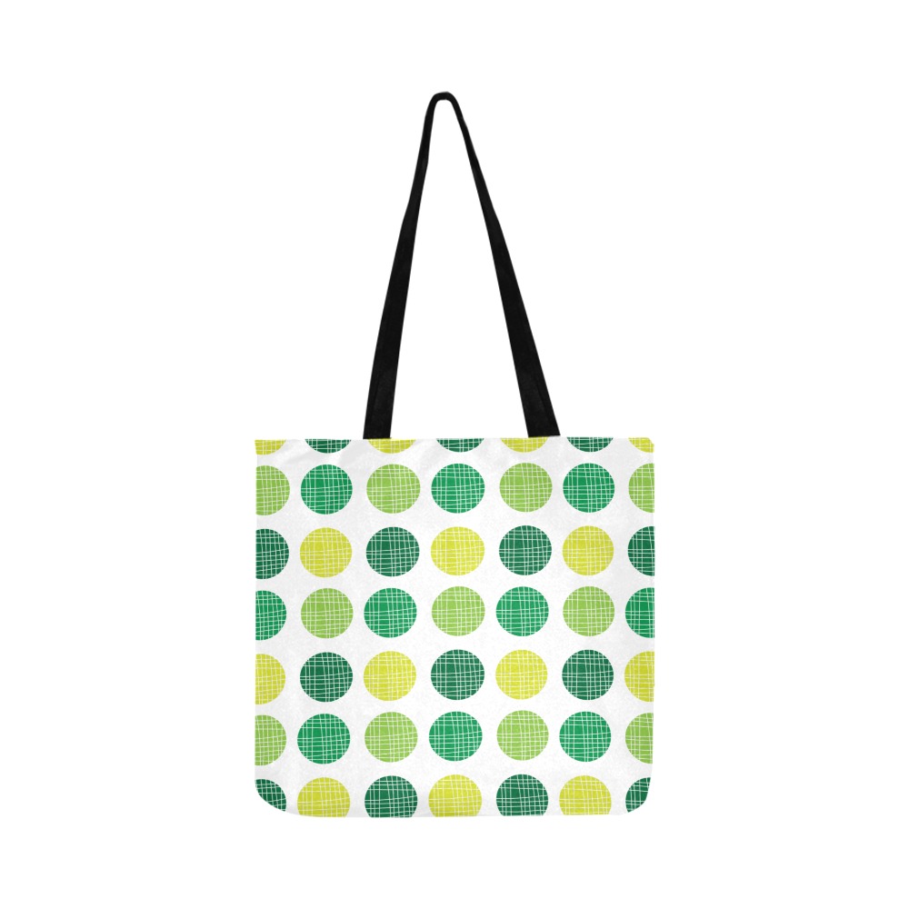 Abstract green circles pattern Reusable Shopping Bag Model 1660 (Two sides)