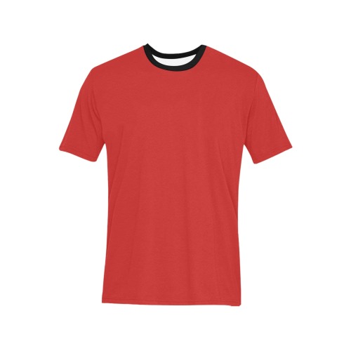 RED SHIRT Men's All Over Print T-Shirt (Solid Color Neck) (Model T63)