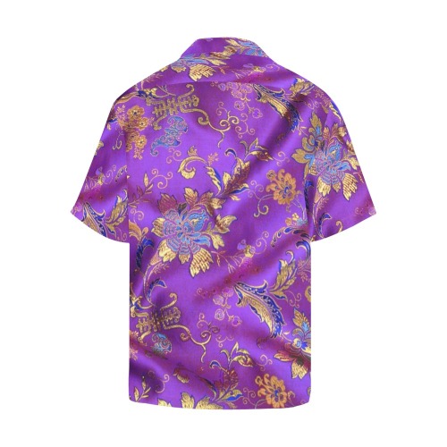 Orchid Silk Shirt Hawaiian Shirt (Model T58)