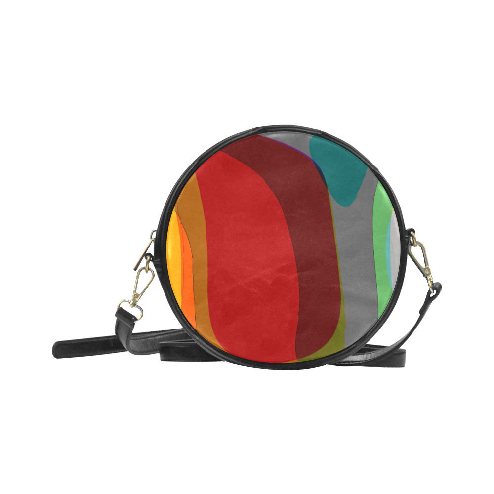Colorful Abstract 118 Round Sling Bag (Model 1647)