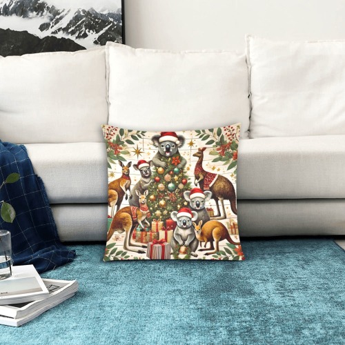 Aussie icon Christmas Custom Zippered Pillow Cases 16"x16" (Two Sides)