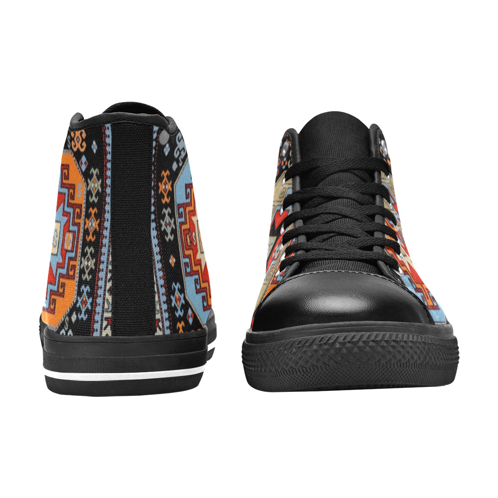 Folk Art Men’s Classic High Top Canvas Shoes (Model 017)