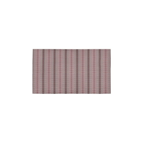 red and white repeating pattern Bath Rug 16''x 28''