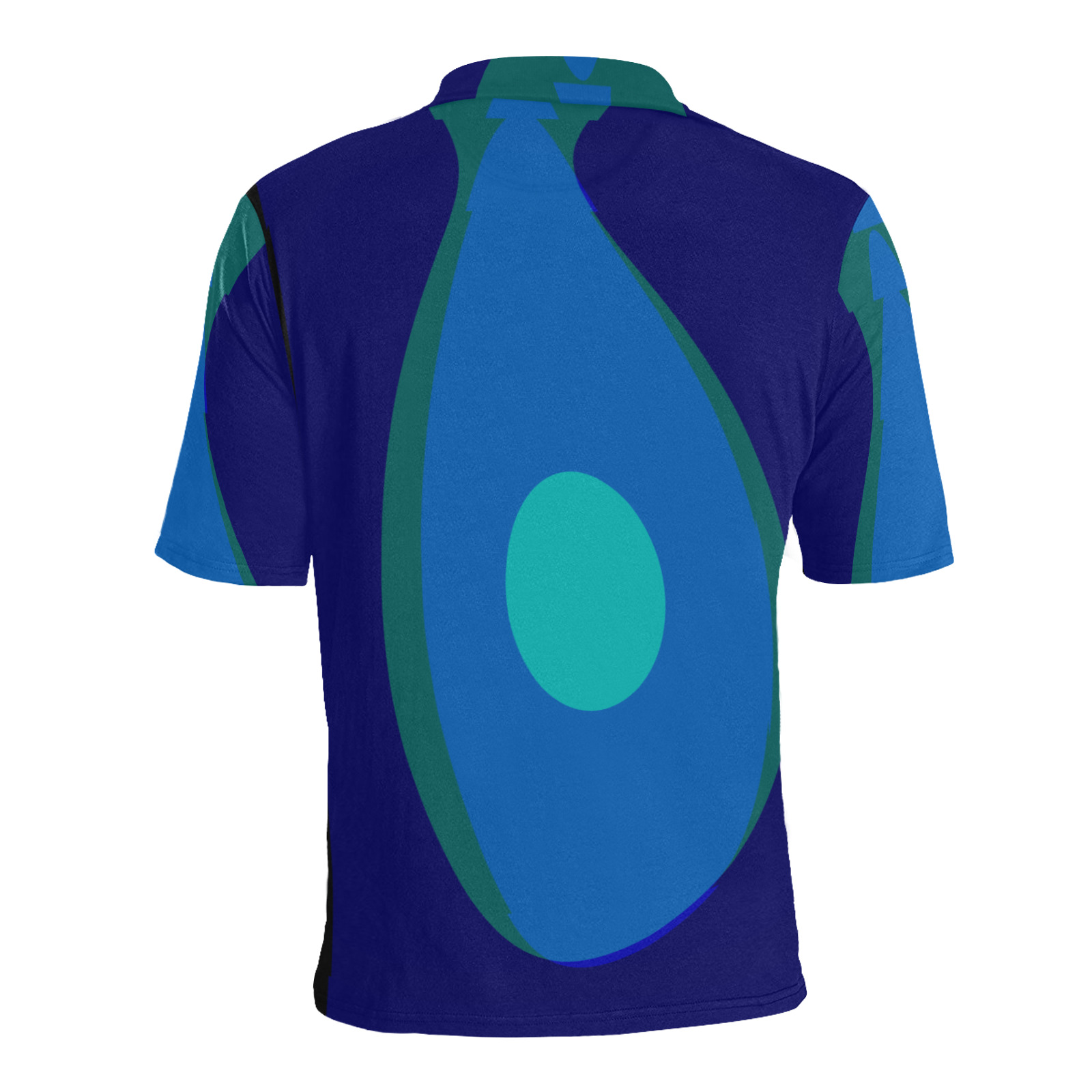 Dimensional Blue Abstract 915 Men's All Over Print Polo Shirt (Model T55)