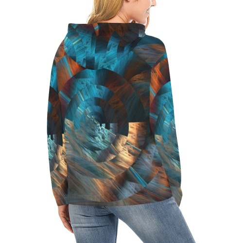 Abstract All Over Print Hoodie for Women (USA Size) (Model H13)