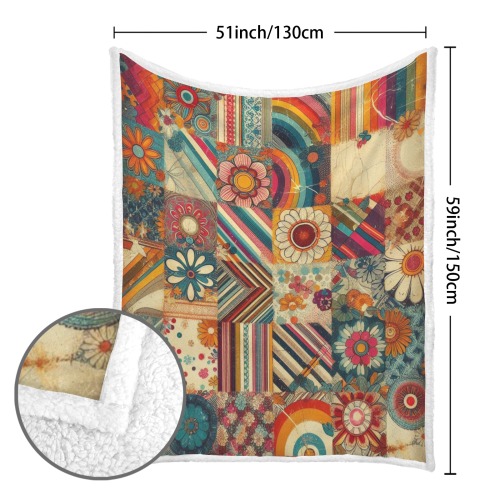 Rainbow Patchwork Fleece