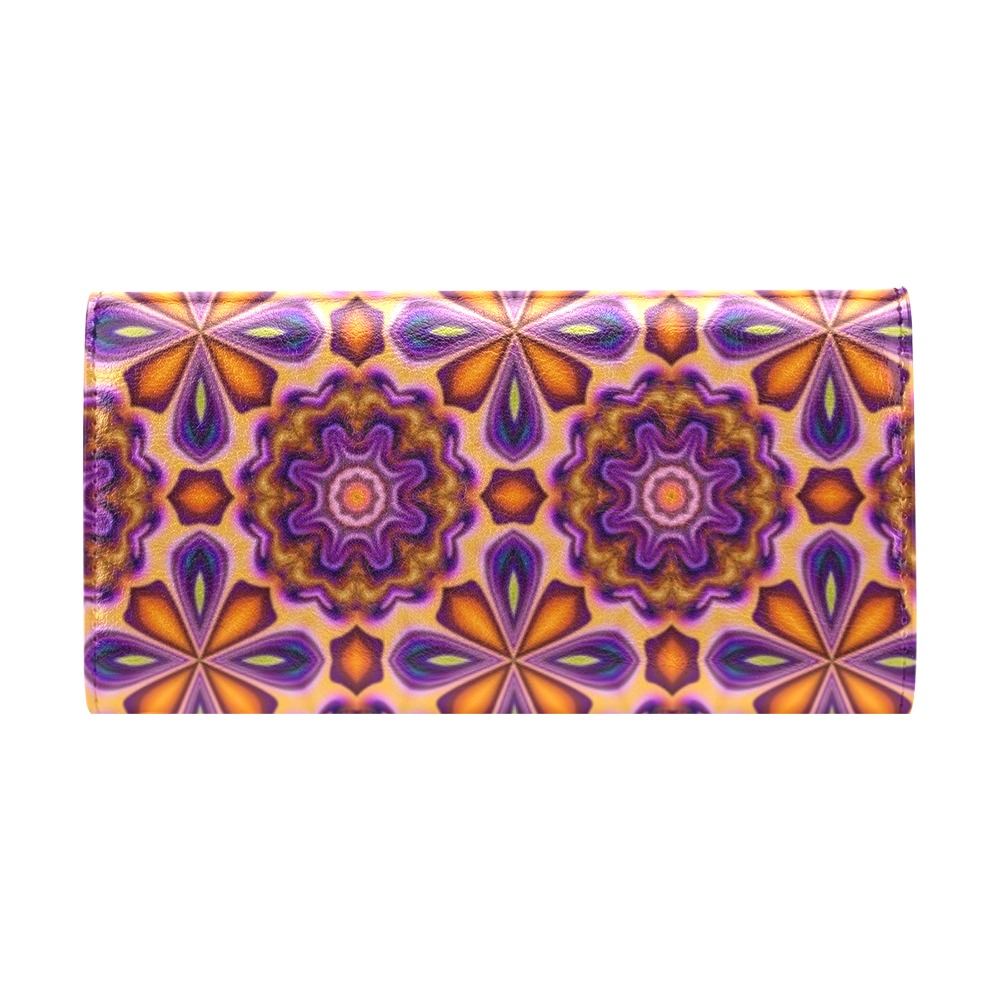 Beautiful Unique Floral Abstract - Created at Repper Women's Flap Wallet (Model 1707)