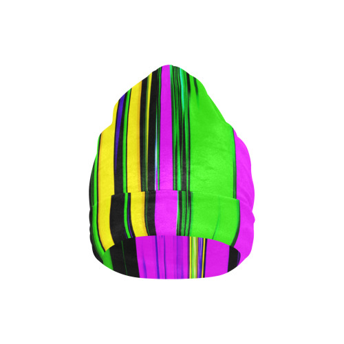 Mardi Gras Stripes All Over Print Beanie for Adults