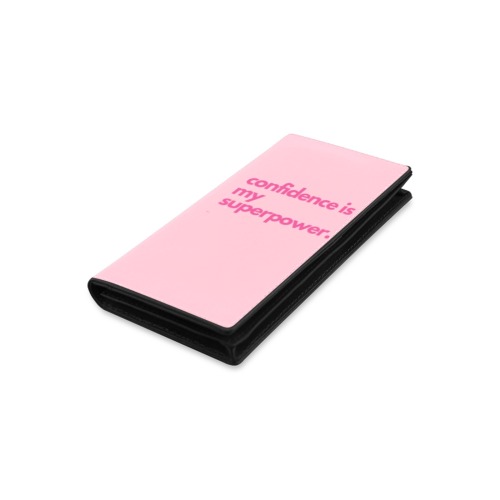 courageously curvy pink Women's Leather Wallet (Model 1611)