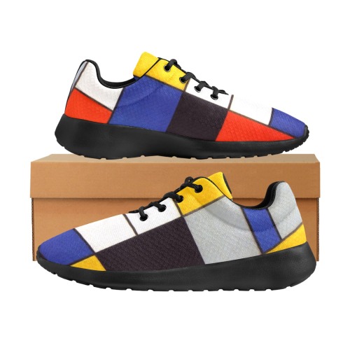 Composition A by Piet Mondrian Men's Athletic Shoes (Model 0200)