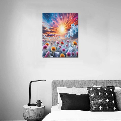 Flower Sunset Upgraded Canvas Print 16"x20"