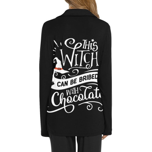 This Witch Can be Bribed Women's Long Sleeve Pajama Shirt