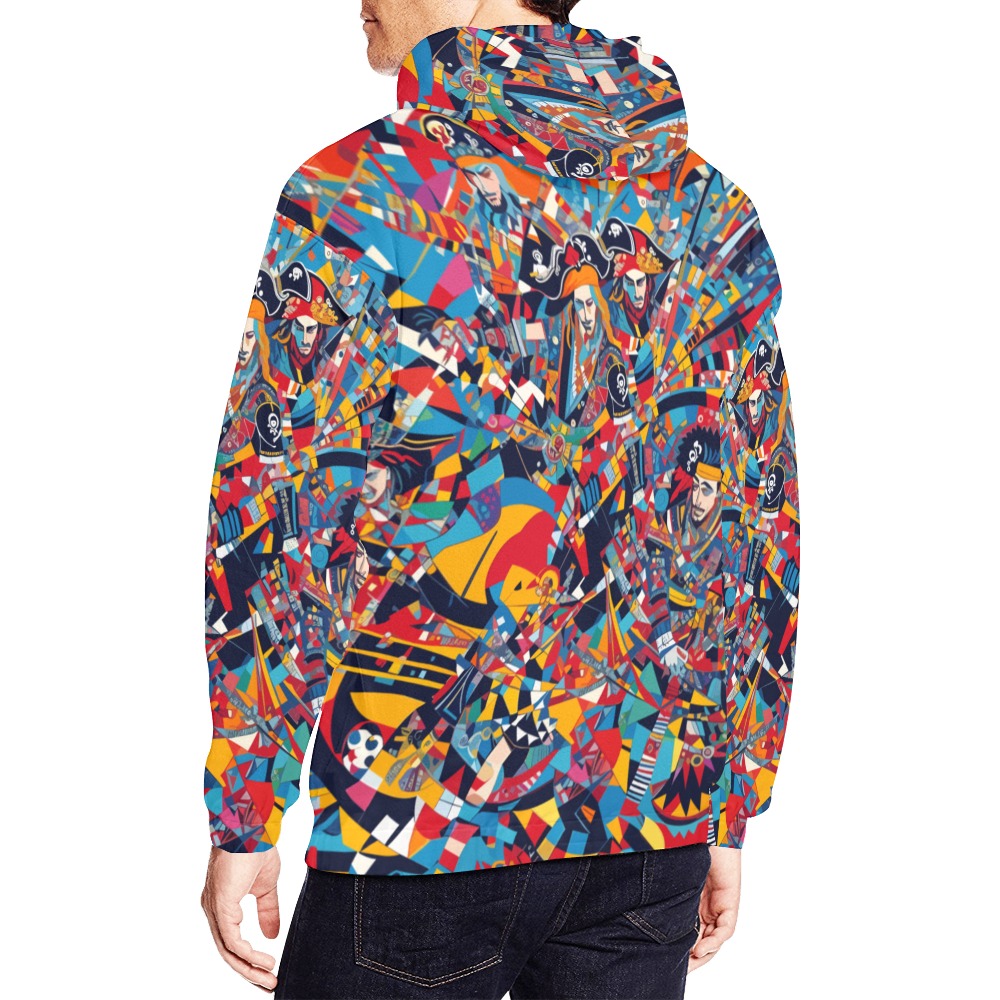 Stunning pirates. Avant-garde chic abstract art. All Over Print Hoodie for Men (USA Size) (Model H13)