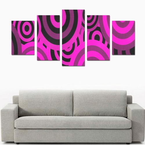 ROUND AND ROUND WE GO 3 Canvas Print Sets D (No Frame)