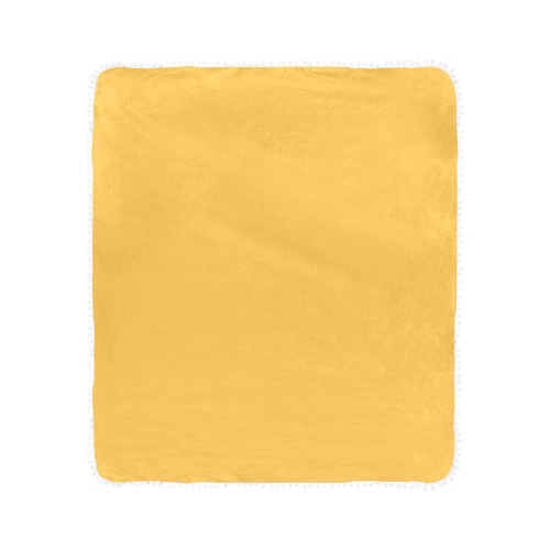 Daffodil Pom Pom Fringe Blanket 40"x50"
