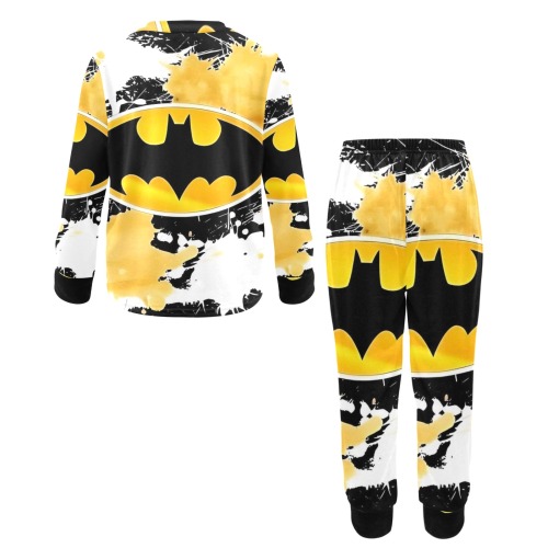 Batman PJ Big Boys' Crew Neck Long Pajama Set