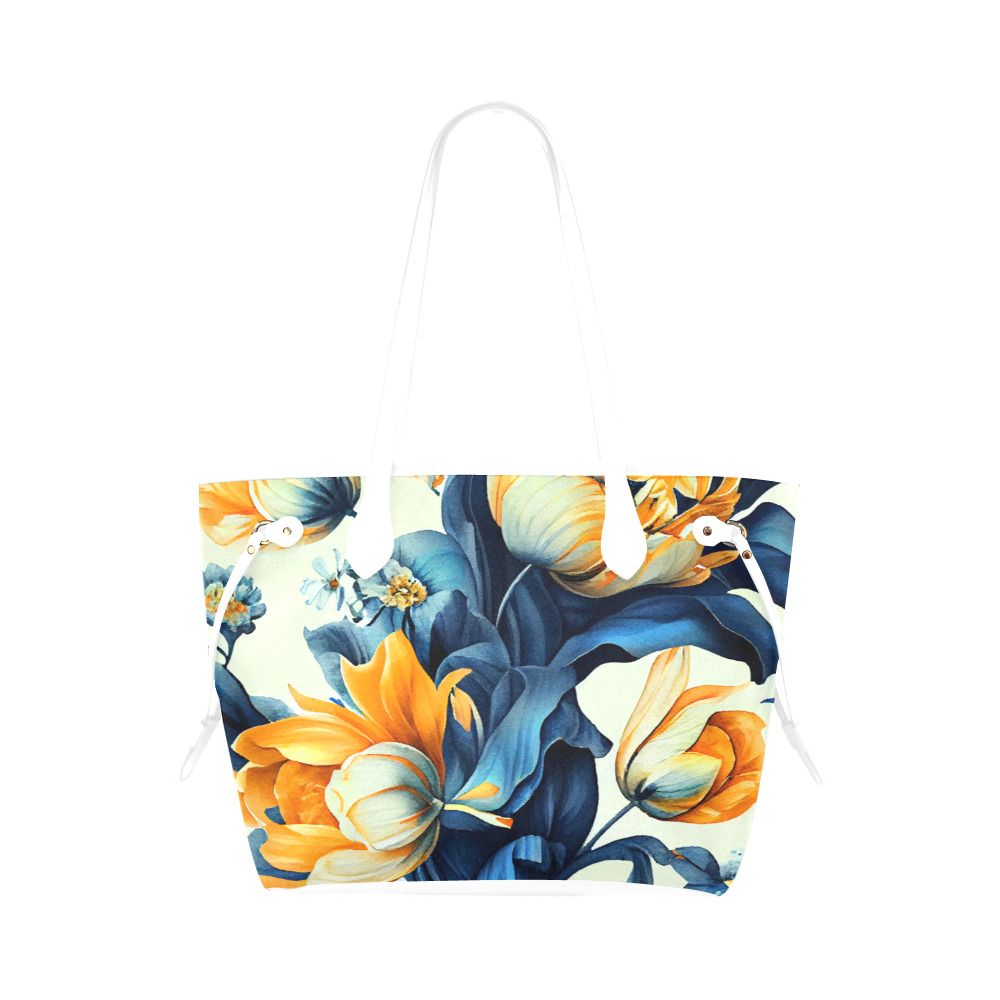 flowers botanic art (2) bag Clover Canvas Tote Bag (Model 1661)