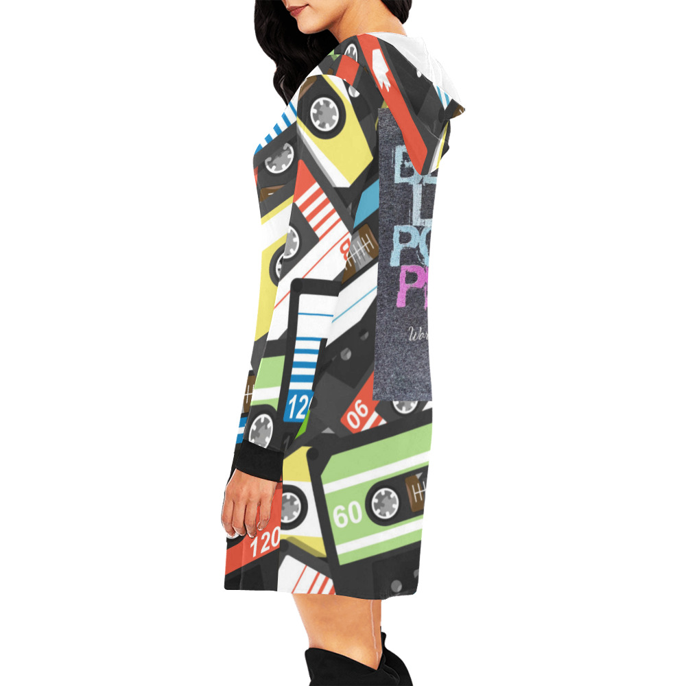 IWAS All Over Print Hoodie Mini Dress (Model H27)