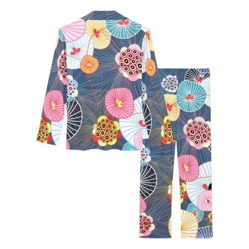 Beautiful colorful abstract pattern Women's Long Pajama Set