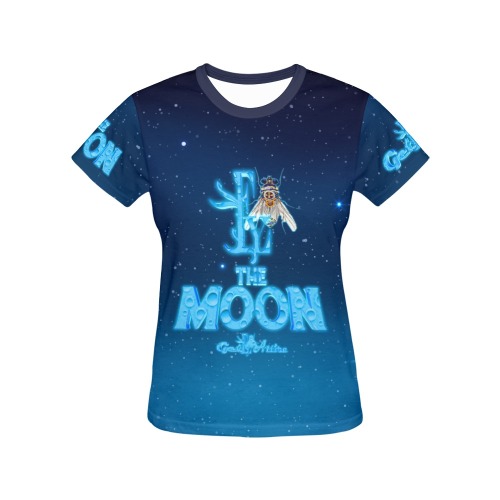 Moon Collectable  Fly All Over Print T-Shirt for Women (USA Size) (Model T40)